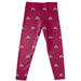 NMSU Aggies Vive La Fete Girls Game Day All Over Logo Elastic Waist Classic Play Crimson Leggings Tights