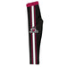 New Mexico State University Aggies, NMSU Aggies Vive La Fete Girls Game Day Black with Crimson Stripes Leggings Tights - Vive La Fête - Online Apparel Store