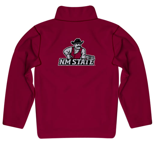 New Mexico State University Aggies, NMSU Aggies Vive La Fete Game Day Solid Crimson Quarter Zip Pullover Sleeves - Vive La Fête - Online Apparel Store