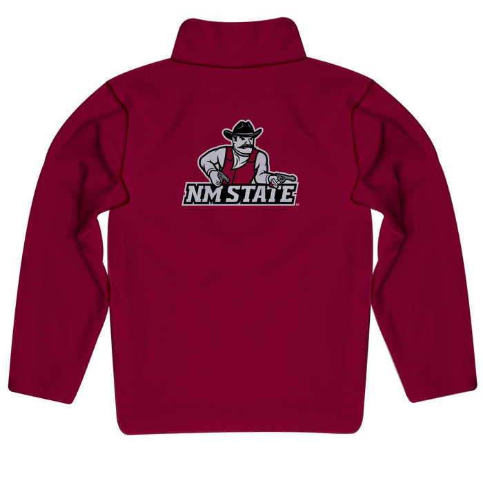 New Mexico State University Aggies, NMSU Aggies Vive La Fete Game Day Solid Crimson Quarter Zip Pullover Sleeves - Vive La Fête - Online Apparel Store