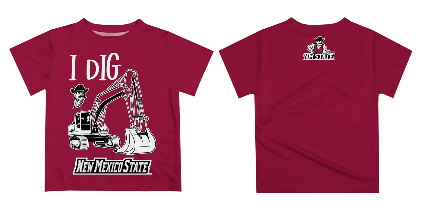 New Mexico State University Aggies, NMSU Aggies Vive La Fete Excavator Boys Game Day Crimson Short Sleeve Tee - Vive La Fête - Online Apparel Store