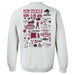 New Mexico State University Aggies Hand Sketched Artwork Maroon Crewneck Sweatshirt for Women - Vive La Fête - Online Apparel Store