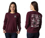 New Mexico State University Aggies Hand Sketched Artwork Maroon Crewneck Sweatshirt for Women - Vive La Fête - Online Apparel Store