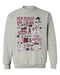 New Mexico State Aggies Hand Sketched Vive La Fete Impressions Grey Cotton Crewneck Sweatshirt for Women