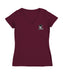 New Mexico State Aggies Hand Sketched Vive La Fete Impressions Artwork Maroon Women Cotton Short Sleeve V-Neck Tshirt