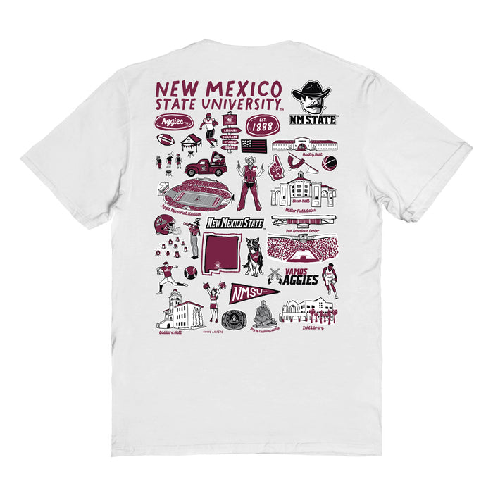 New Mexico State Aggies Vive La Fete Impressions Artwork Womens Cotton Tshirt - Vive La Fête - Online Apparel Store