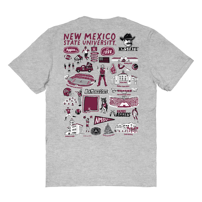 New Mexico State Aggies Vive La Fete Impressions Artwork Womens Cotton Tshirt - Vive La Fête - Online Apparel Store