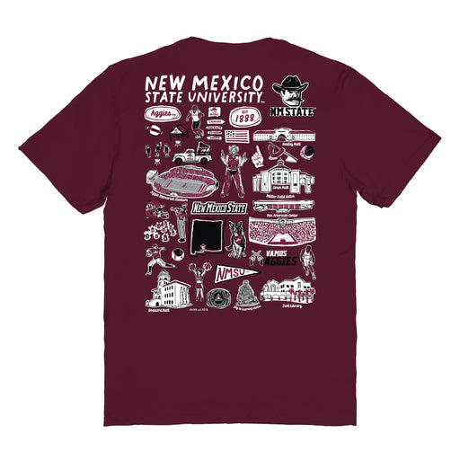 New Mexico State Aggies Vive La Fete Impressions Artwork Womens Cotton Tshirt - Vive La Fête - Online Apparel Store