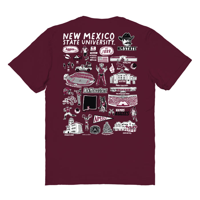 New Mexico State Aggies Vive La Fete Impressions Artwork Womens Cotton Tshirt - Vive La Fête - Online Apparel Store