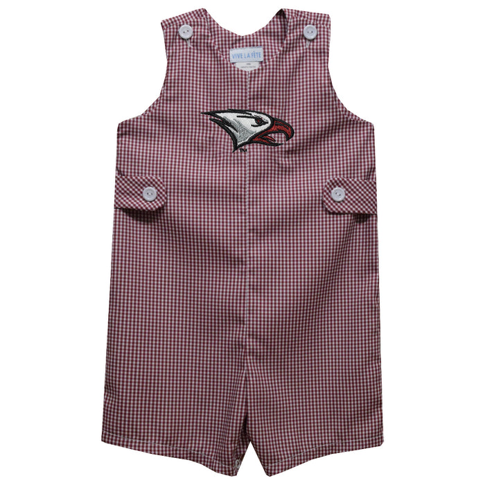 North Carolina Central Eagles Embroidered Maroon Gingham Boys Jon Jon