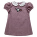 North Carolina Central Eagles Embroidered Maroon Gingham Short Sleeve A Line Dress