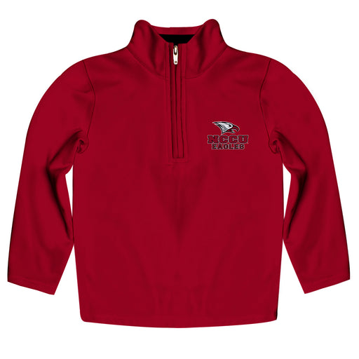 North Carolina Central Eagles Vive La Fete Game Day Solid Maroon Quarter Zip Pullover Sleeves