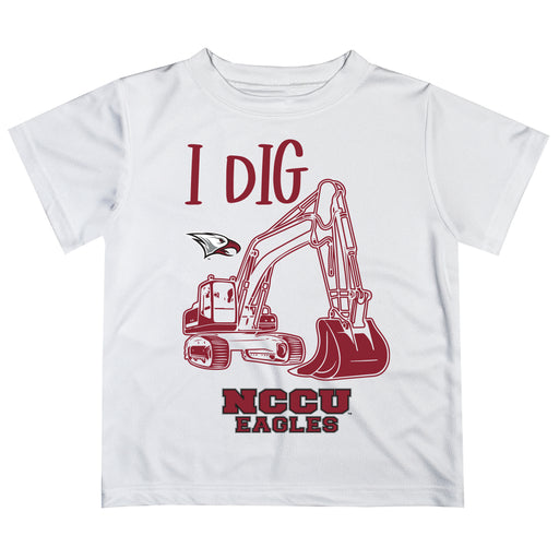 North Carolina Central Eagles Vive La Fete Excavator Boys Game Day White Short Sleeve Tee