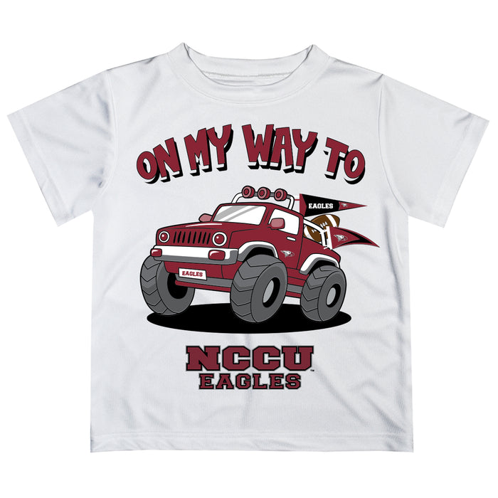 North Carolina Central Eagles Vive La Fete Monster Truck Boys Game Day White Short Sleeve Tee
