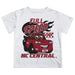 North Carolina Central Eagles Vive La Fete Toy Racing Car Boys Game Day White Short Sleeve Tee