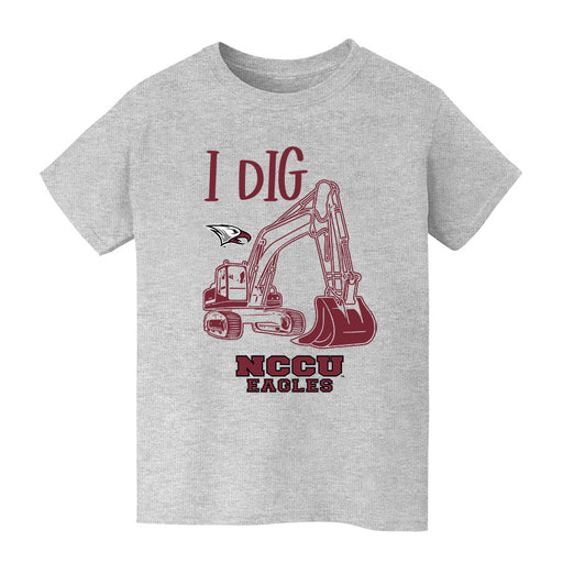 North Carolina Central Eagles Vive La Fete Excavator Heather Grey Cotton Short Sleeve Tee