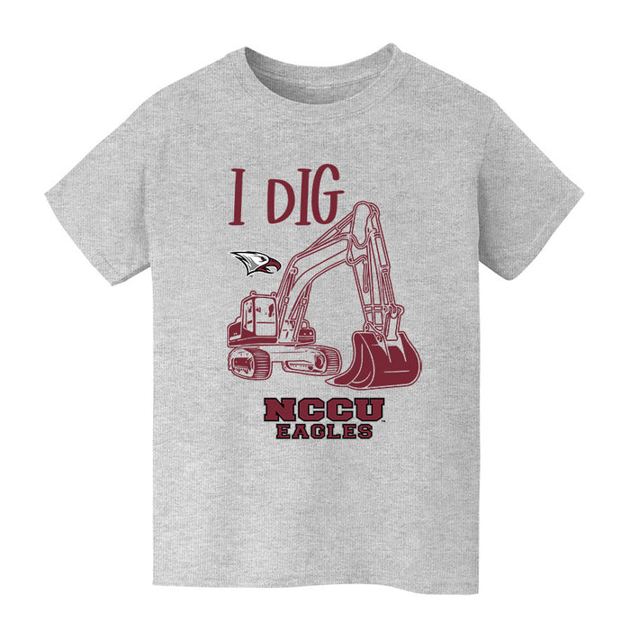 North Carolina Central Eagles Vive La Fete Excavator Heather Grey Cotton Short Sleeve Tee