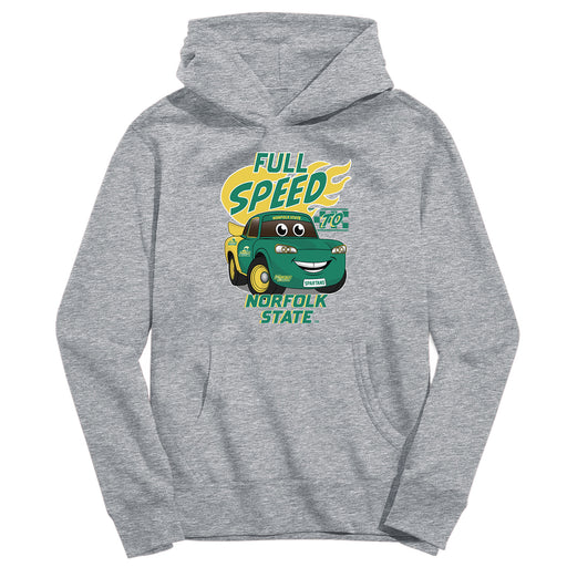 Norfolk State Spartans Full Speed Heather Grey Cotton Youth Hoodie