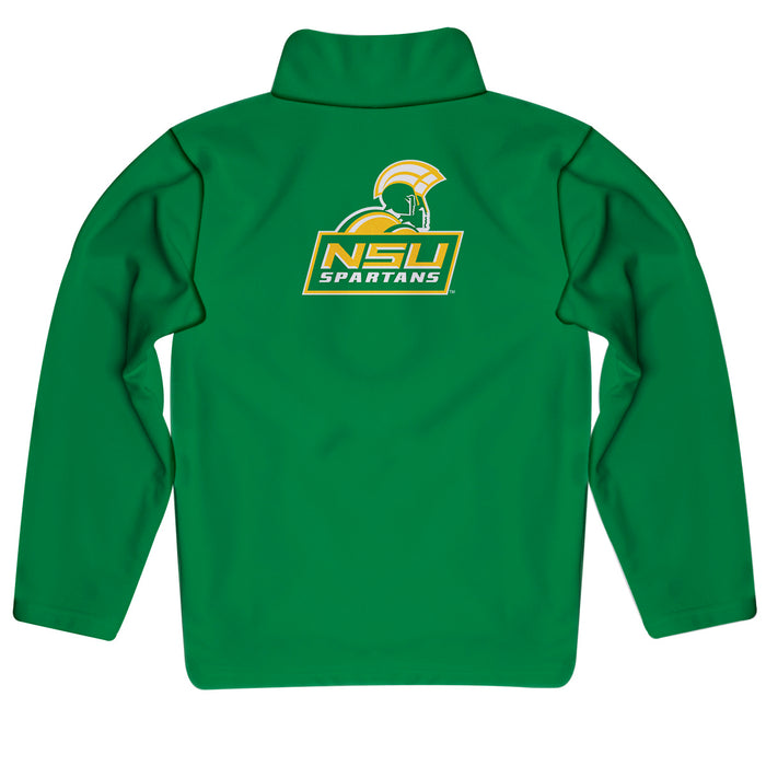 Norfolk State Spartans Vive La Fete Game Day Solid Green Quarter Zip Pullover Sleeves - Vive La Fête - Online Apparel Store