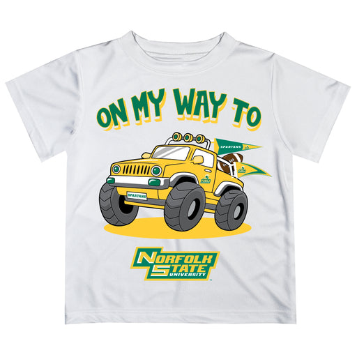 Norfolk State Spartans Vive La Fete Monster Truck Boys Game Day White Short Sleeve Tee