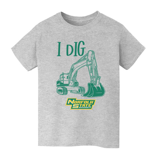 Norfolk State Spartans Vive La Fete Excavator Heather Grey Cotton Short Sleeve Tee