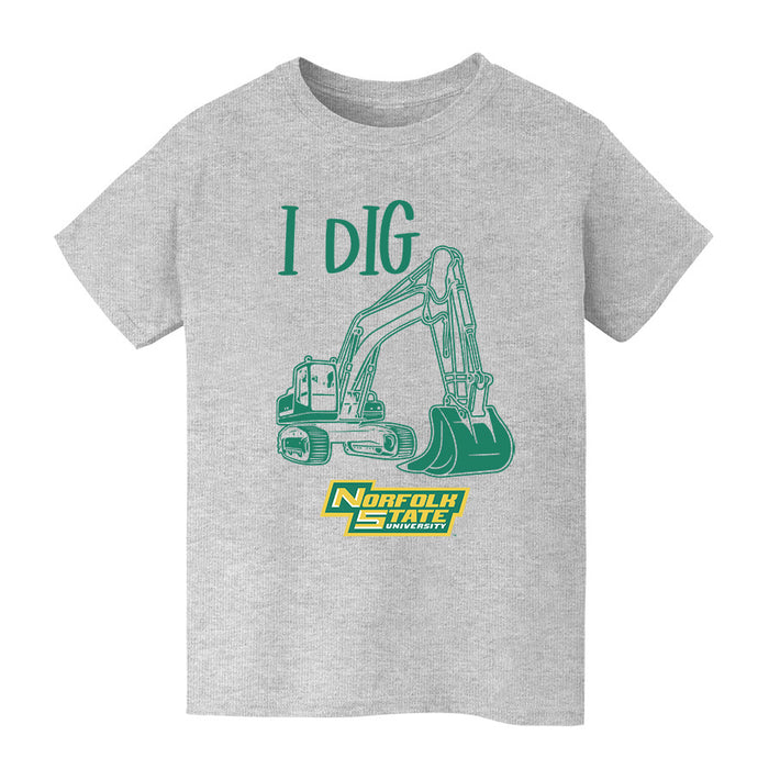 Norfolk State Spartans Vive La Fete Excavator Heather Grey Cotton Short Sleeve Tee