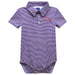Northwestern State Demons Embroidered Purple Stripes Stripe Knit Polo Onesie