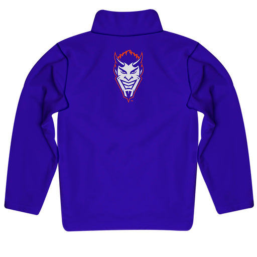 Northwestern State Demons Vive La Fete Game Day Solid Purple Quarter Zip Pullover Sleeves - Vive La Fête - Online Apparel Store