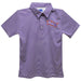 Northwestern State Demons Embroidered Purple Stripes Short Sleeve Polo Box Shirt