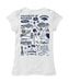 University of Nevada Reno Wolfpack Hand Sketched Vive La Fete Impressions Artwork White Girls Cotton Short Sleeve Tee - Vive La Fête - Online Apparel Store