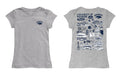 University of Nevada Reno Wolfpack Hand Sketched Vive La Fete Impressions Artwork Grey Girls Cotton Short Sleeve Tee - Vive La Fête - Online Apparel Store