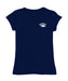 University of Nevada Reno Wolfpack Hand Sketched Vive La Fete Impressions Artwork Navy Girls Cotton Short Sleeve Tee