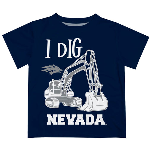 University of Nevada Reno Wolfpack Vive La Fete Excavator Boys Game Day Navy Short Sleeve Tee