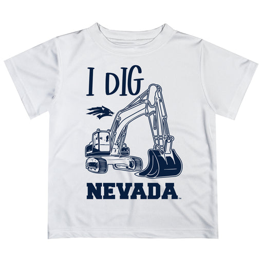 University of Nevada Reno Wolfpack Vive La Fete Excavator Boys Game Day White Short Sleeve Tee