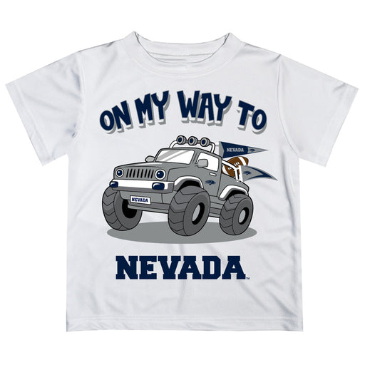 University of Nevada Reno Wolfpack Vive La Fete Monster Truck Boys Game Day White Short Sleeve Tee