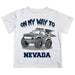University of Nevada Reno Wolfpack Vive La Fete Monster Truck Boys Game Day White Short Sleeve Tee