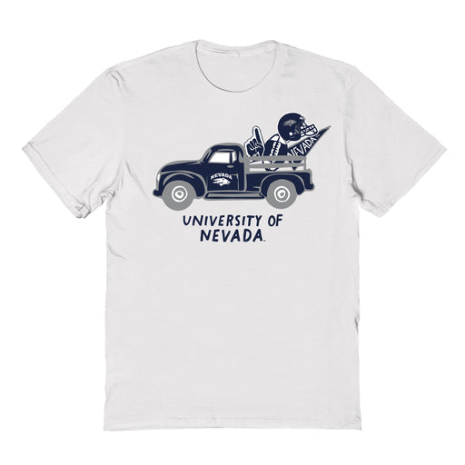 Nevada Wolfpack UNR Hand Sketched Vive La Fete Impressions Truck Kids White Cotton T-shirt