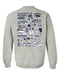 University of Nevada Reno Wolfpack Hand Sketched Artwork Navy Crewneck Sweatshirt for Women - Vive La Fête - Online Apparel Store
