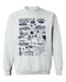 Nevada Wolfpack UNR Hand Sketched Vive La Fete Impressions White Cotton Crewneck Sweatshirt for Women