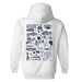 University of Nevada Reno Wolfpack Hand Sketched Artwork Cotton Fleece Women Hoodie - Vive La Fête - Online Apparel Store