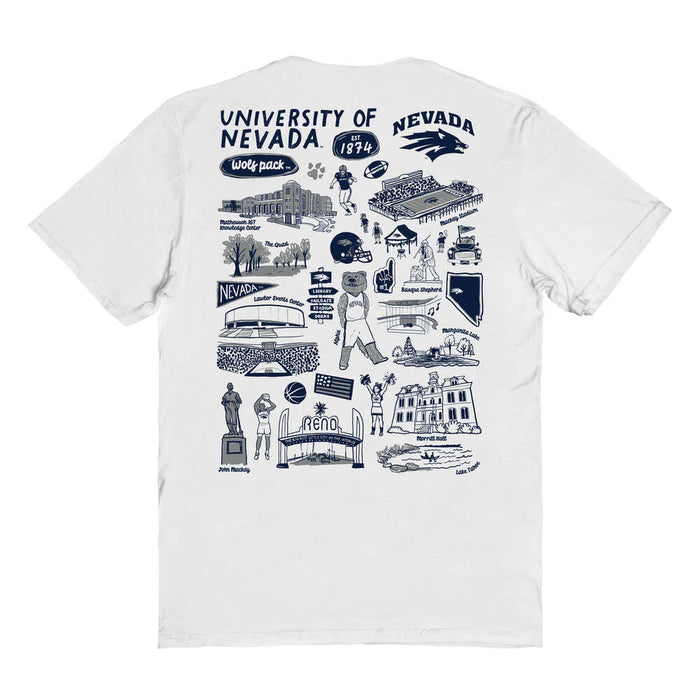 Nevada Wolfpack UNR Vive La Fete Impressions Artwork Womens Cotton Tshirt - Vive La Fête - Online Apparel Store