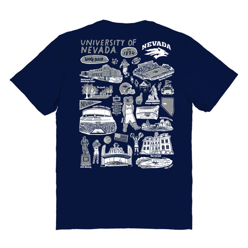 Nevada Wolfpack UNR Vive La Fete Impressions Artwork Womens Cotton Tshirt - Vive La Fête - Online Apparel Store