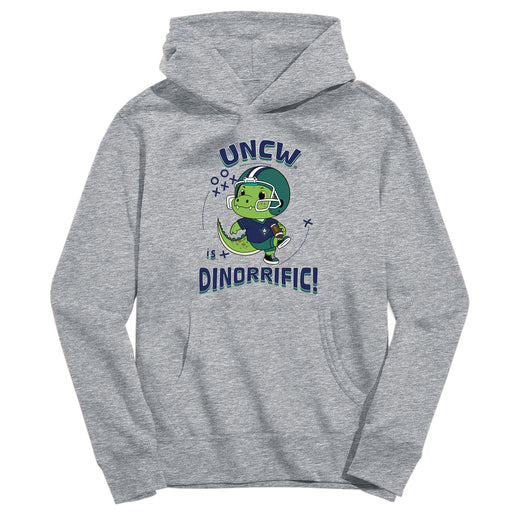 University of North Carolina Seahawks UNCW Dinorrific Heather Grey Cotton Youth Hoodie