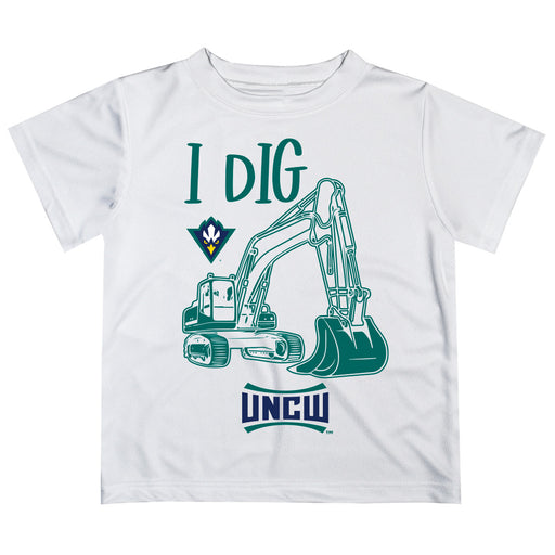 University of North Carolina Seahawks UNCW Vive La Fete Excavator Boys Game Day White Short Sleeve Tee