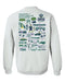 University of North Carolina Seahawks UNCW Hand Sketched Vive La Fete Impressions Artwork Navy Crew Neck Sweatshirt for - Vive La Fête - Online Apparel Store