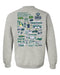 University of North Carolina Seahawks UNCW Hand Sketched Vive La Fete Impressions Artwork Navy Crew Neck Sweatshirt for - Vive La Fête - Online Apparel Store