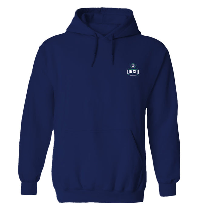 UNC Wilmington Seahawks UNCW Hand Sketched Vive La Fete Impressions Artwork Navy Cotton Fleece Long Sleeve Hoodie