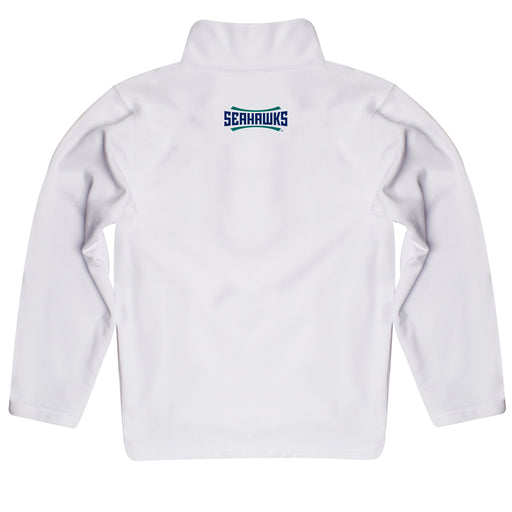 UNC Wilmington Seahawks Vive La Fete Logo and Mascot Name Womens White Quarter Zip Pullover - Vive La Fête - Online Apparel Store