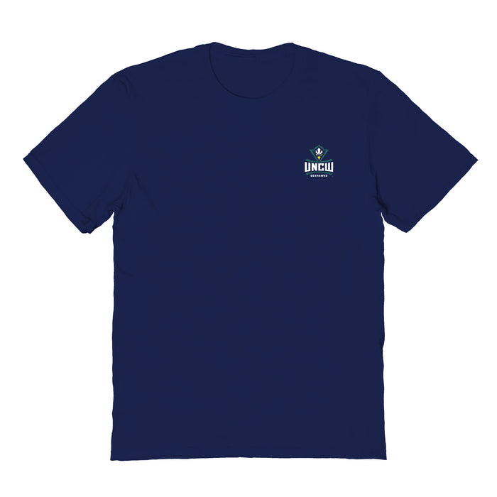 UNC Wilmington Seahawks UNCW Vive La Fete Impressions Artwork Navy Womens Cotton Tshirt