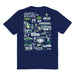 UNC Wilmington Seahawks UNCW Vive La Fete Impressions Artwork Navy Womens Cotton Tshirt - Vive La Fête - Online Apparel Store